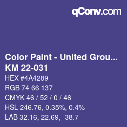 Farbcode: Color Paint - United Group - KM 22-031 | qconv.com