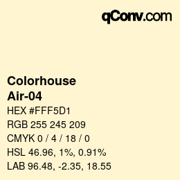 Farbcode: Colorhouse - Air-04 | qconv.com