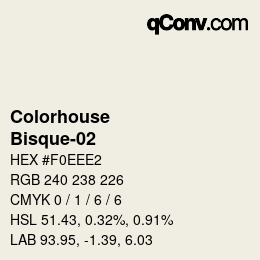 カラーコード: Colorhouse - Bisque-02 | qconv.com