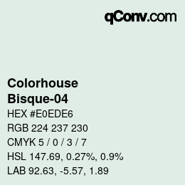 Code couleur: Colorhouse - Bisque-04 | qconv.com