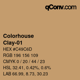 Farbcode: Colorhouse - Clay-01 | qconv.com