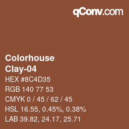 颜色代码: Colorhouse - Clay-04 | qconv.com