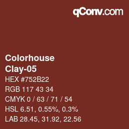 颜色代码: Colorhouse - Clay-05 | qconv.com