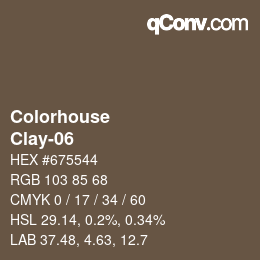 カラーコード: Colorhouse - Clay-06 | qconv.com