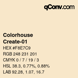 Código de color: Colorhouse - Create-01 | qconv.com