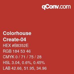 颜色代码: Colorhouse - Create-04 | qconv.com