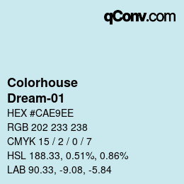 Farbcode: Colorhouse - Dream-01 | qconv.com