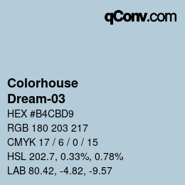 カラーコード: Colorhouse - Dream-03 | qconv.com