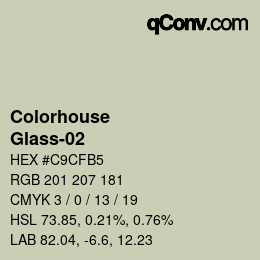 Código de color: Colorhouse - Glass-02 | qconv.com