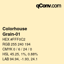 カラーコード: Colorhouse - Grain-01 | qconv.com