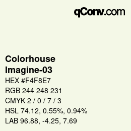 カラーコード: Colorhouse - Imagine-03 | qconv.com