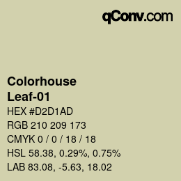 Code couleur: Colorhouse - Leaf-01 | qconv.com