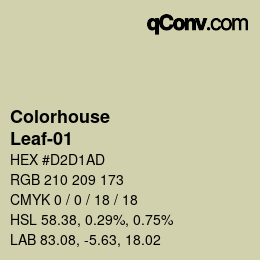 颜色代码: Colorhouse - Leaf-01 | qconv.com