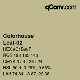 カラーコード: Colorhouse - Leaf-02 | qconv.com