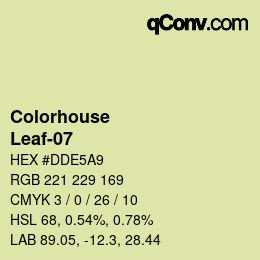 Farbcode: Colorhouse - Leaf-07 | qconv.com