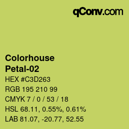 カラーコード: Colorhouse - Petal-02 | qconv.com