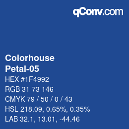 カラーコード: Colorhouse - Petal-05 | qconv.com