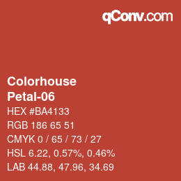 カラーコード: Colorhouse - Petal-06 | qconv.com