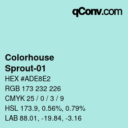 カラーコード: Colorhouse - Sprout-01 | qconv.com