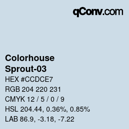 カラーコード: Colorhouse - Sprout-03 | qconv.com