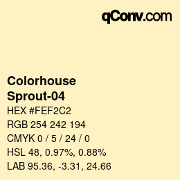 カラーコード: Colorhouse - Sprout-04 | qconv.com