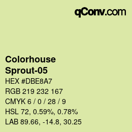 Farbcode: Colorhouse - Sprout-05 | qconv.com