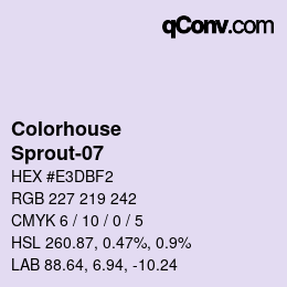 Farbcode: Colorhouse - Sprout-07 | qconv.com