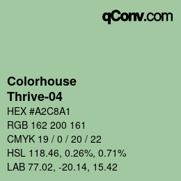 カラーコード: Colorhouse - Thrive-04 | qconv.com