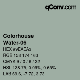 カラーコード: Colorhouse - Water-06 | qconv.com