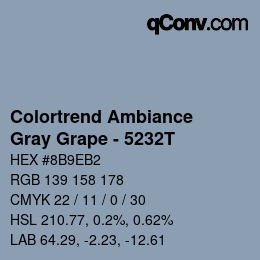 Color code: Colortrend Ambiance - Gray Grape - 5232T | qconv.com