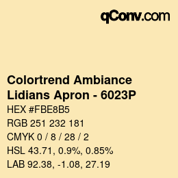 カラーコード: Colortrend Ambiance - Lidians Apron - 6023P | qconv.com