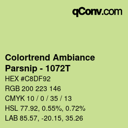 Código de color: Colortrend Ambiance - Parsnip - 1072T | qconv.com