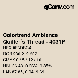 Color code: Colortrend Ambiance - Quilter´s Thread - 4031P | qconv.com