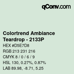 カラーコード: Colortrend Ambiance - Teardrop - 2133P | qconv.com