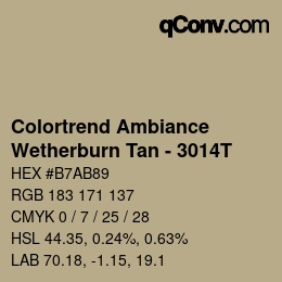 Color code: Colortrend Ambiance - Wetherburn Tan - 3014T | qconv.com