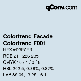Código de color: Colortrend Facade - Colortrend F001 | qconv.com