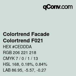 Código de color: Colortrend Facade - Colortrend F021 | qconv.com