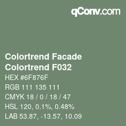 Código de color: Colortrend Facade - Colortrend F032 | qconv.com