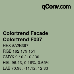 Código de color: Colortrend Facade - Colortrend F037 | qconv.com