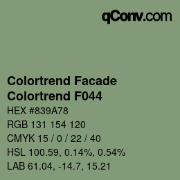 カラーコード: Colortrend Facade - Colortrend F044 | qconv.com