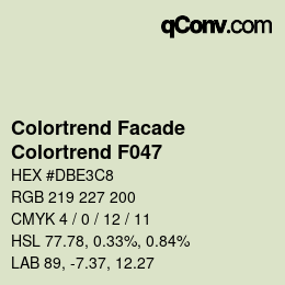 Código de color: Colortrend Facade - Colortrend F047 | qconv.com