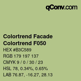 Código de color: Colortrend Facade - Colortrend F050 | qconv.com