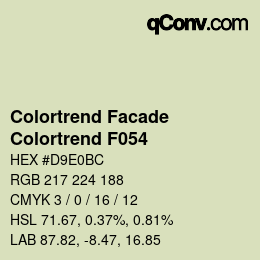 Código de color: Colortrend Facade - Colortrend F054 | qconv.com
