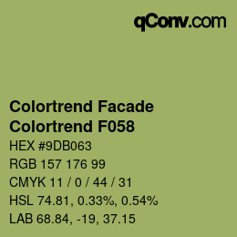 Código de color: Colortrend Facade - Colortrend F058 | qconv.com