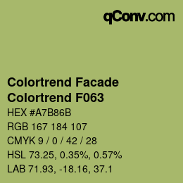 Código de color: Colortrend Facade - Colortrend F063 | qconv.com