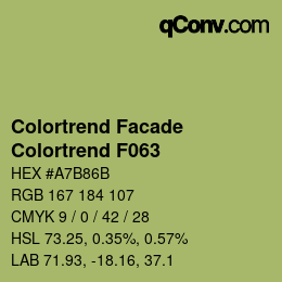 Código de color: Colortrend Facade - Colortrend F063 | qconv.com