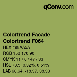 Código de color: Colortrend Facade - Colortrend F064 | qconv.com