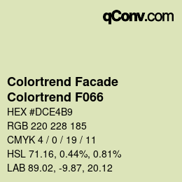 Código de color: Colortrend Facade - Colortrend F066 | qconv.com