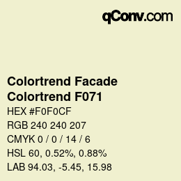 Farbcode: Colortrend Facade - Colortrend F071 | qconv.com