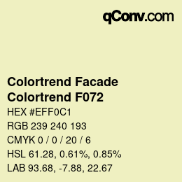 Farbcode: Colortrend Facade - Colortrend F072 | qconv.com